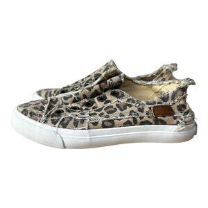 Blowfish Malibu Girls Size 2 Shoes Slip On Animal Print